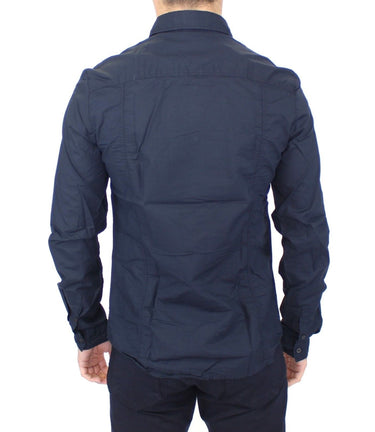 Stunning Blue Cotton Casual Shirt